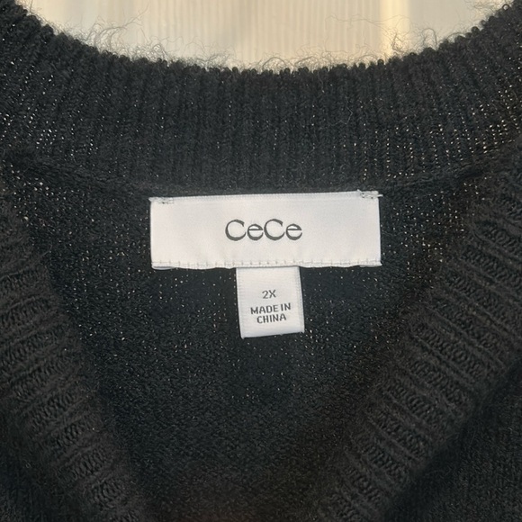 CECE Fair Isle Jersey Knit Crew Neck Dropped Long Sleeve Pullover Sweater - Picture 7 of 10